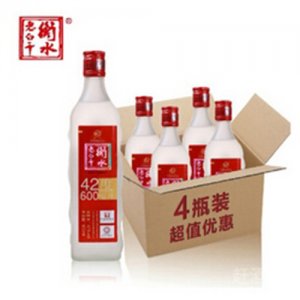 衡水老白干42度紅磨砂白酒