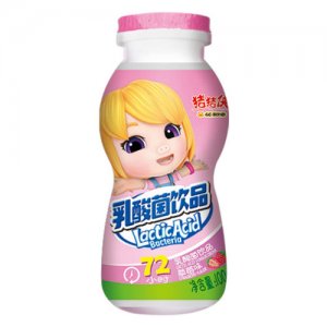 豬豬俠乳酸菌飲品草莓味粉瓶100ml