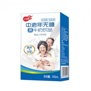 三劍客中老年無(wú)糖黑牛奶250ml