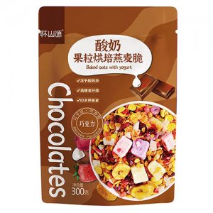 懷山源酸奶果粒烘焙燕麥脆巧克力味300g
