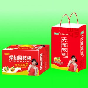 綠知園核桃花生露紅色禮盒