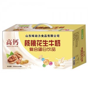 味動(dòng)力高鈣核桃花生牛奶250mlx20盒