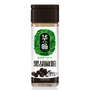 華暢黑胡椒粉（玻璃瓶）35g