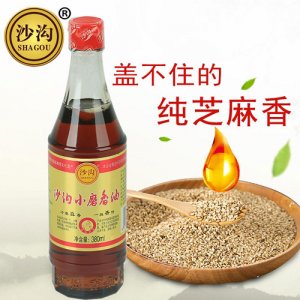 沙溝純芝麻油380ml