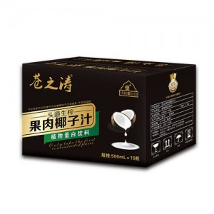 蒼之濤頭道生榨果肉椰子汁飲品椰汁飲料植物蛋白飲料500mlx15瓶