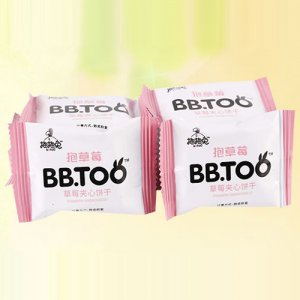 抱抱兔散稱抱草莓夾心餅干1X5Kg件