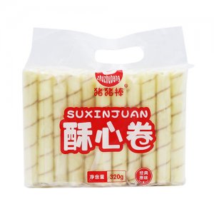 豬豬棒酥心卷蛋卷原味320g休閑食品