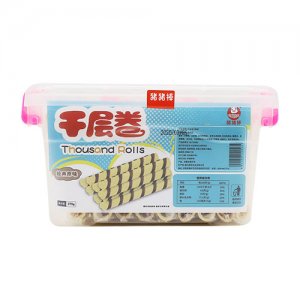 豬豬棒千層卷蛋卷原味270g休閑食品