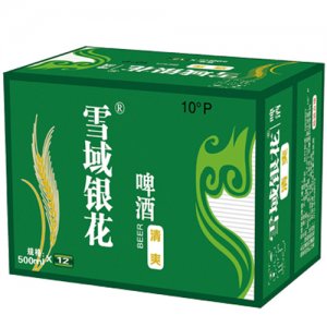 雪域銀花10度雪域銀花清爽啤酒箱裝500mlX12