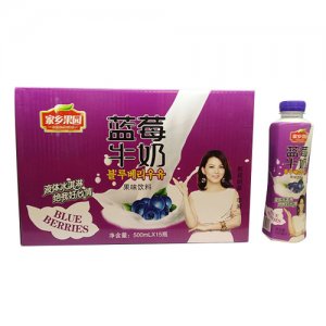 家鄉(xiāng)果園藍(lán)莓牛奶500mlx15瓶