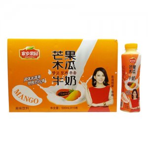 家鄉(xiāng)果園芒果木瓜牛奶500mlx15瓶