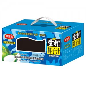 家家樂生榨椰子汁椰汁植物蛋白飲料開窗禮盒裝
