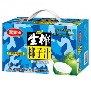 家家樂生榨椰子汁椰汁植物蛋白飲料禮盒裝