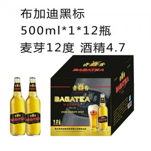 布加迪黑標啤酒500mlx12罐