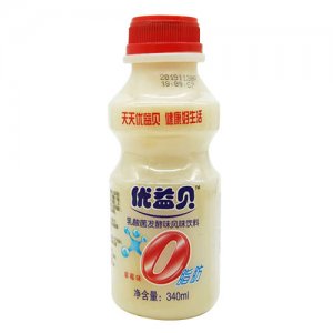 優(yōu)益貝乳酸菌飲料草莓味340ml