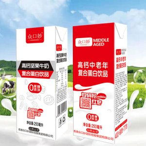 眾口妙高鈣中老年復(fù)合蛋白飲品250ml