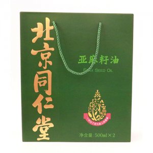 同仁堂亞麻籽油正面500mlx2瓶