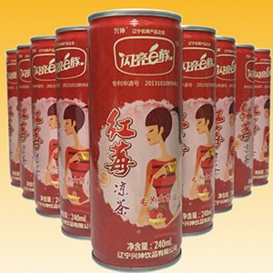 閃亮e族紅莓涼茶 200ml