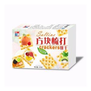 慶聯(lián)方塊梳打餅干200g