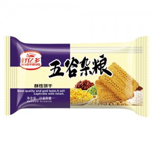 好億多五谷雜糧酥性餅干藍(lán)袋裝