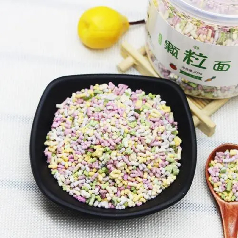 多彩果蔬顆粒面貼牌代加工 嬰幼兒營養(yǎng)面OEM