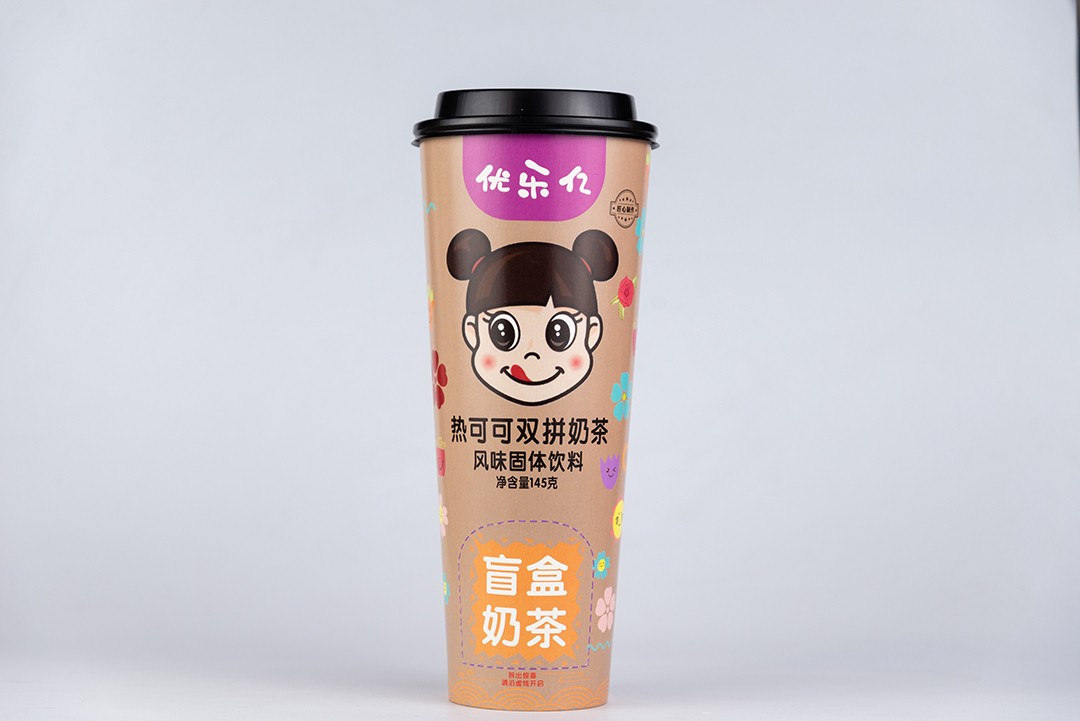 優(yōu)樂億盲盒奶茶 熱可可雙拼奶茶風味固體飲料.JPG