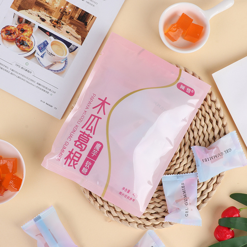 現(xiàn)貨木瓜葛根軟糖無蔗糖 添加魔芋膠原蛋白肽可代發(fā) 可代木瓜葛根.jpg