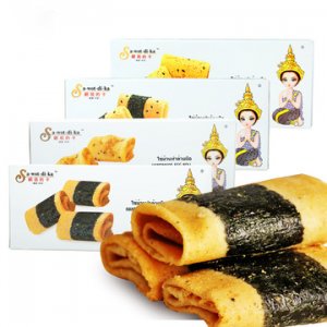 進(jìn)口點(diǎn)心海苔味盒裝手工雞蛋卷酥貼牌OEM/ODM