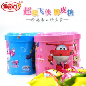 超級(jí)飛俠雙心罐糖果軟糖 OEM/ODM定制代加工