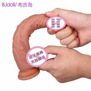 布吉島深圳JB跨境硅膠雙層雙硬度假陽具女用器具男性仿真器膠倒?？蒓EM/ODM代工