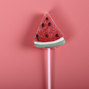 西瓜口味卡通造型棒棒糖貼牌定制代加工