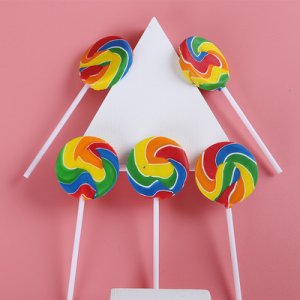 彩虹棒棒糖果盒裝硬糖可OEM/ODM代工