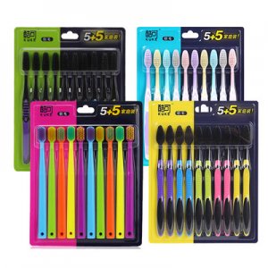 成人牙刷竹炭細(xì)軟毛OEM/ODM代加工