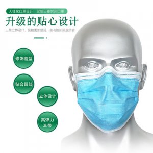 3層防護(hù)帶熔噴布防塵口罩OEM/ODM代加工