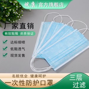 3層防護(hù)帶熔噴布防塵口罩貼牌OEM/ODM