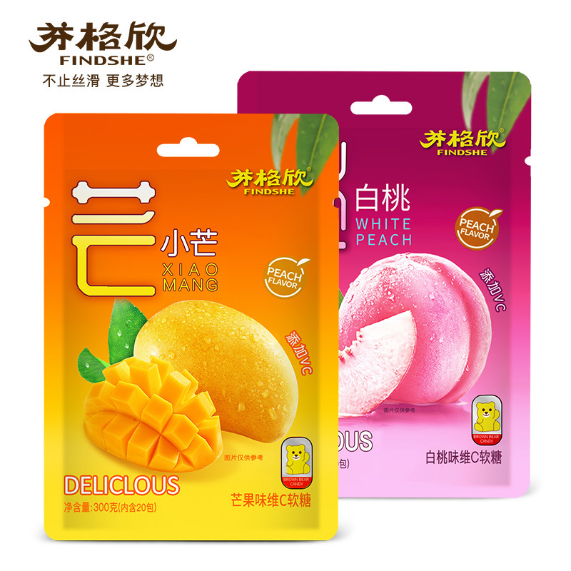 白桃芒果小熊軟糖貼牌定制代加工