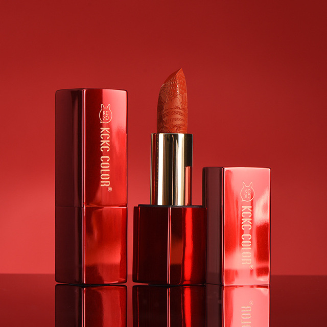 紅色中國風絲絨口紅OEM/ODM定制代加工