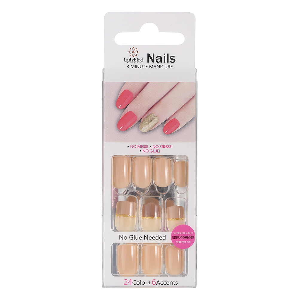 出口歐美批發(fā)穿戴甲片出口30片高品質(zhì)法式假指甲貼片成品代加工貼牌OEM/ODM