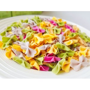 散裝多味蝴蝶面 兒童面條營養(yǎng)輔食五彩果蔬面蔬菜面條可OEM/ODM代工