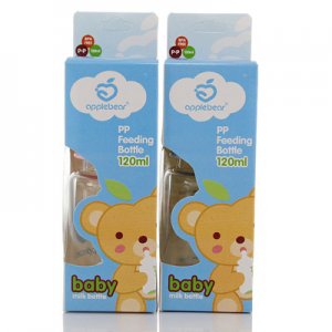 蘋(píng)果熊 鈦金玻璃標(biāo)口奶瓶OEM代加工