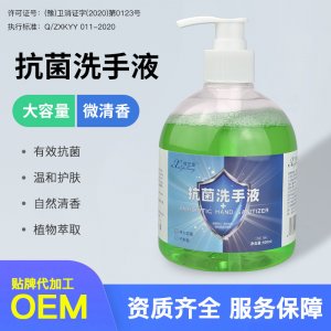 兒童成人抑菌泡沫洗手液500ML家庭裝消毒液代加工貼牌OEM/ODM
