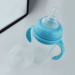 寬口防摔帶手柄奶瓶貼牌OEM/ODM