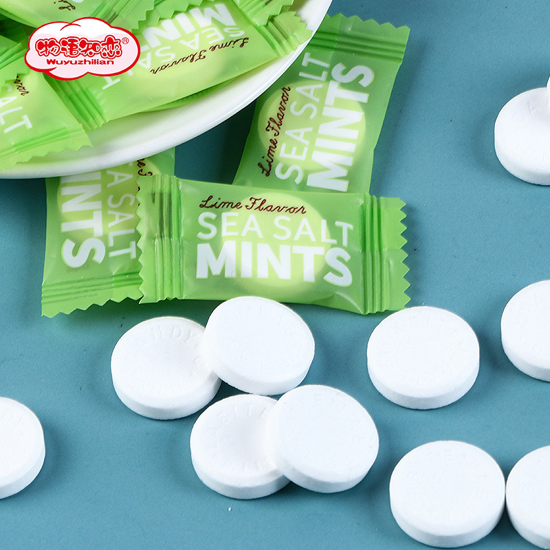 網(wǎng)紅清新海鹽青檸味無糖薄荷糖可OEM/ODM代工