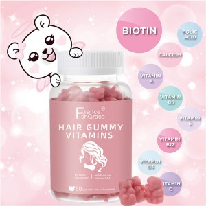 可愛(ài)粉色hair vitamins生發(fā)軟糖可OEM/ODM代工