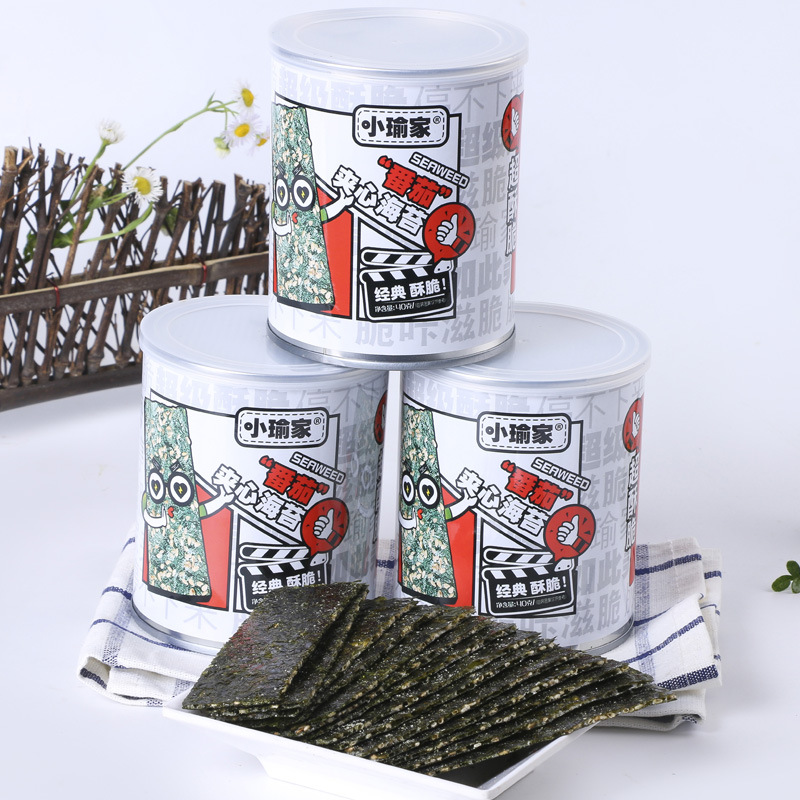 小瑜家番茄味夾心海苔貼牌定制代加工
