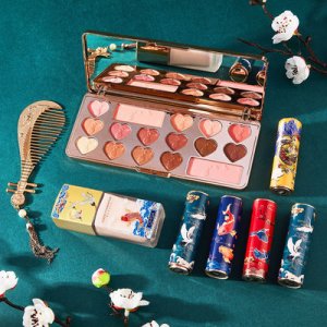 中國(guó)風(fēng)口紅眼影盤粉貼牌OEM/ODM