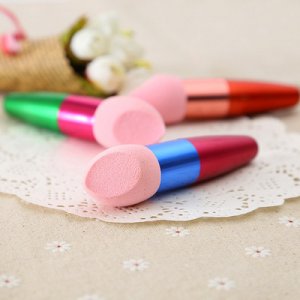 蘑菇頭斜切頭帶手柄化妝刷OEM/ODM代加工