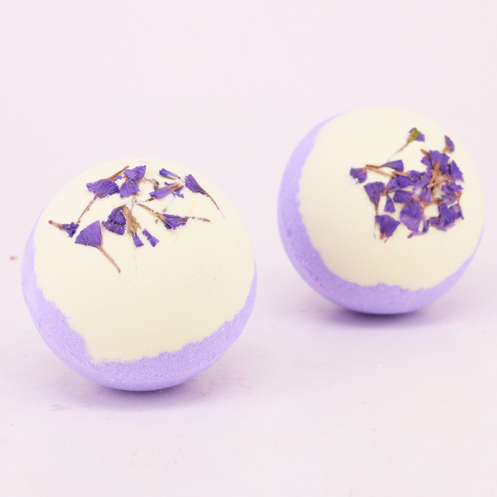 雙色干花浴鹽球薰衣草爆炸球OEM/ODM代加工