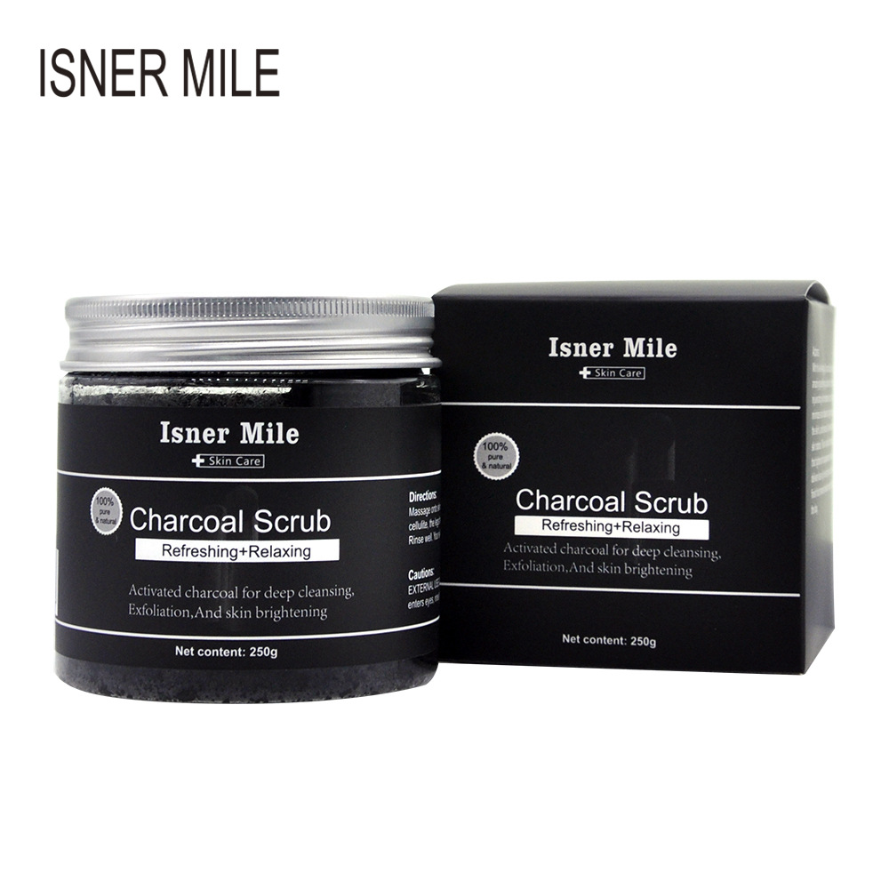 Isner Mile 活性炭顆粒竹炭去角質(zhì)磨砂膏可OEM/ODM代工