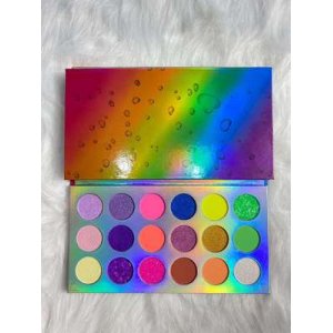 炫彩熒光粉彩妝盤(pán)閃光眼影貼牌OEM/ODM